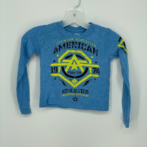 AMERICAN FIGHTER Blue 2T Long Sleeve T-Shirt A22-3C Box 2 (15) - Picture 1 of 6